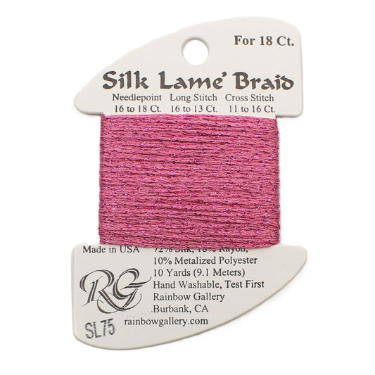 Silk Lame Braid SL75 Wild Rose