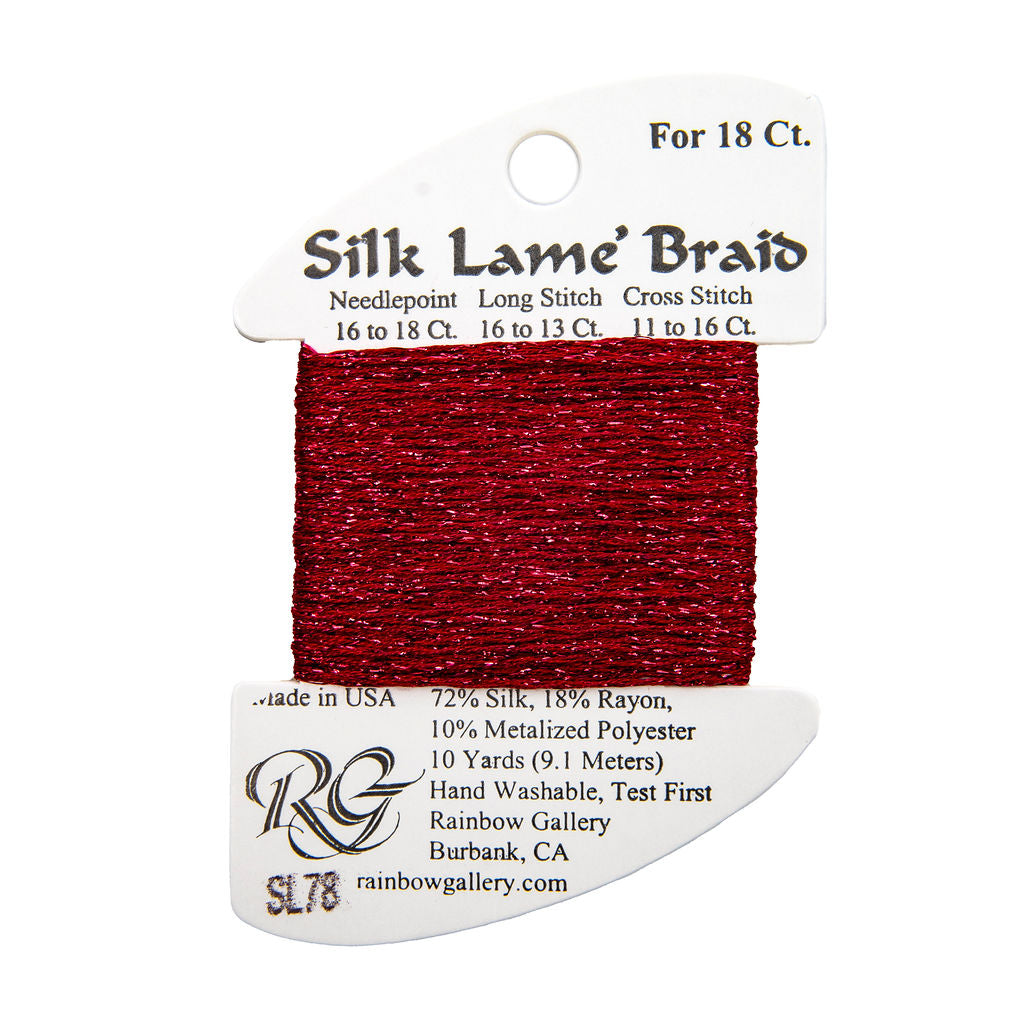 Silk Lame Braid SL78 Cherry