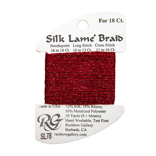 Silk Lame Braid SL78 Cherry