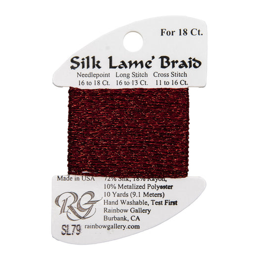 Silk Lame Braid SL79 Dark Cherry