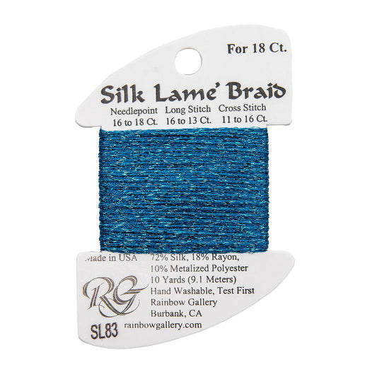 Silk Lame Braid SL83 Blue Turquoise