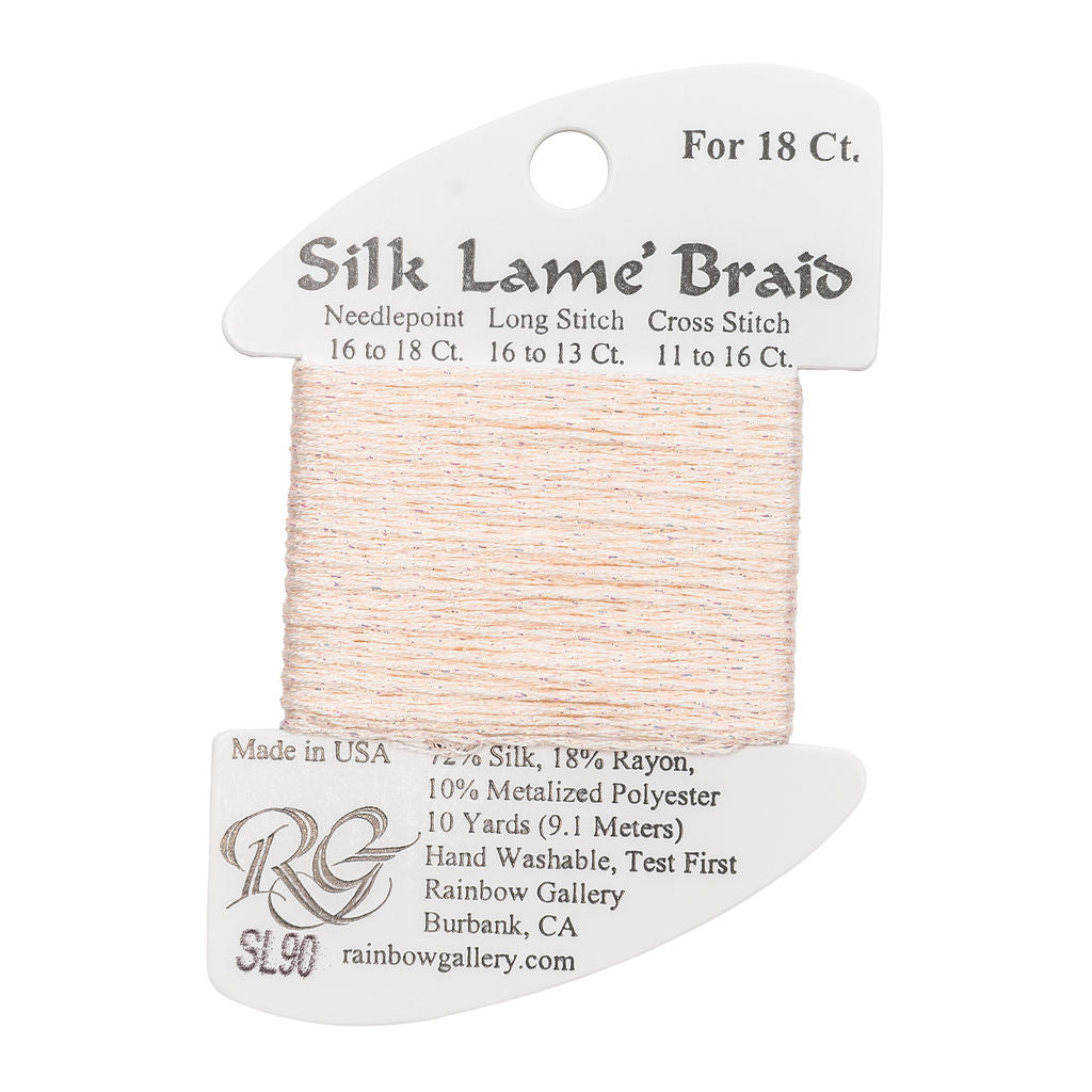 Silk Lame Braid SL90 Barely Pink