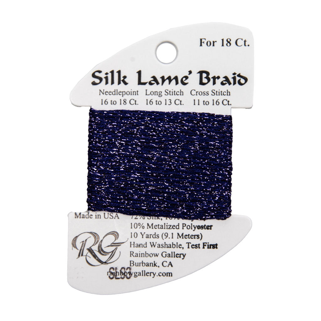 Silk Lame Braid SL93 Dark Periwinkle