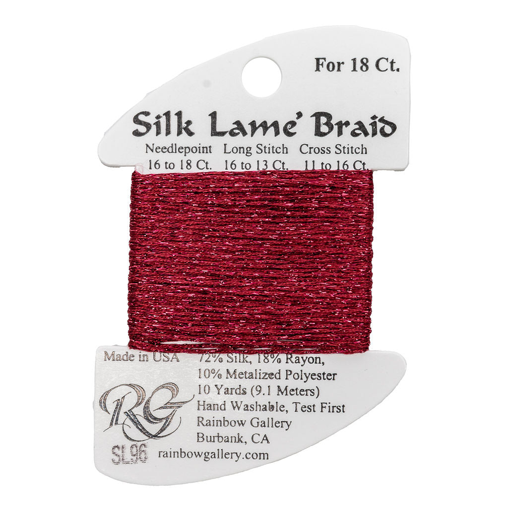 Silk Lame Braid SL96 Cranberry