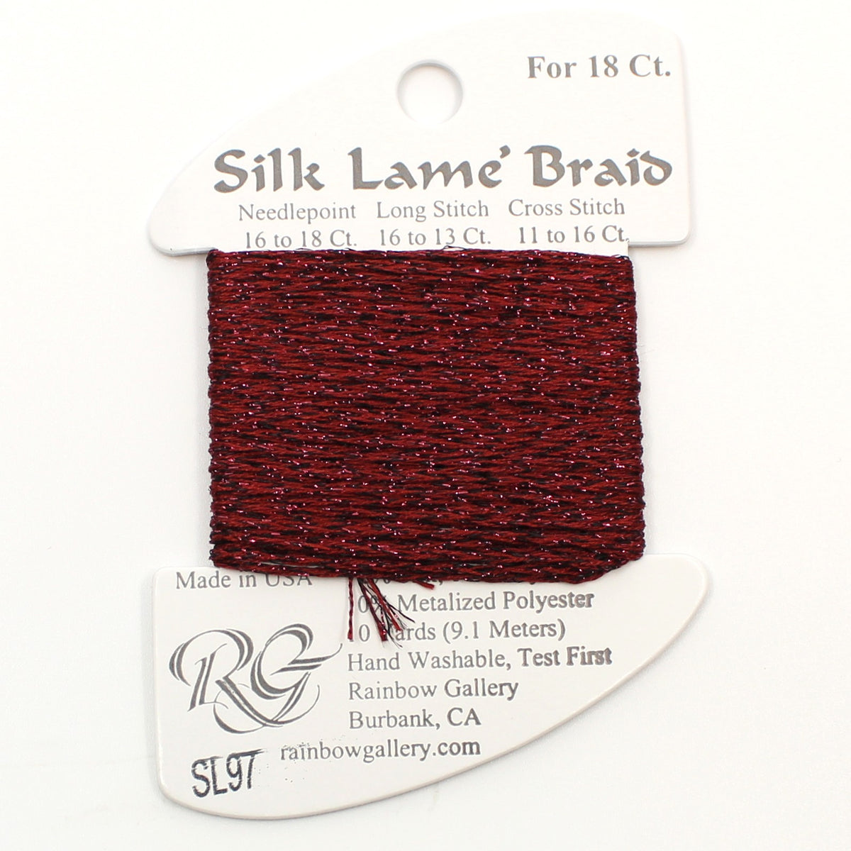 Silk Lame Braid SL97 Ruby Red