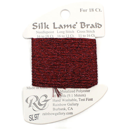 Silk Lame Braid SL97 Ruby Red