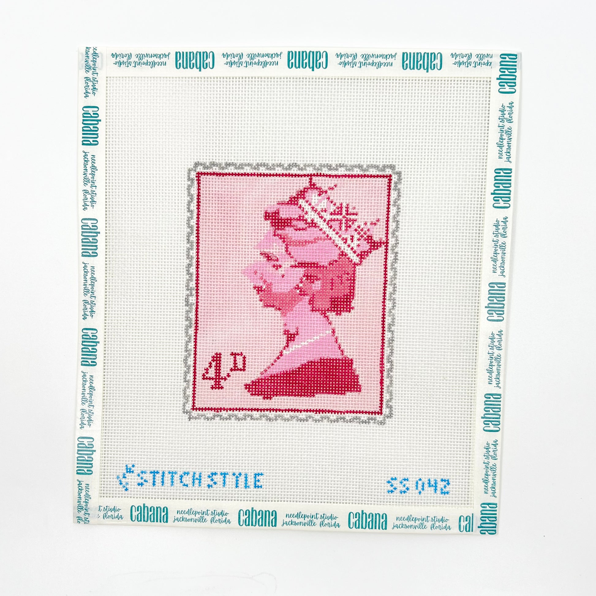 Queen Elizabeth Stamp Pink