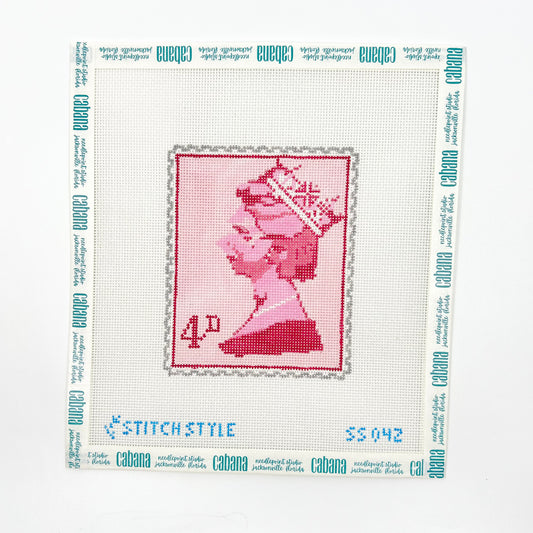 Queen Elizabeth Stamp Pink