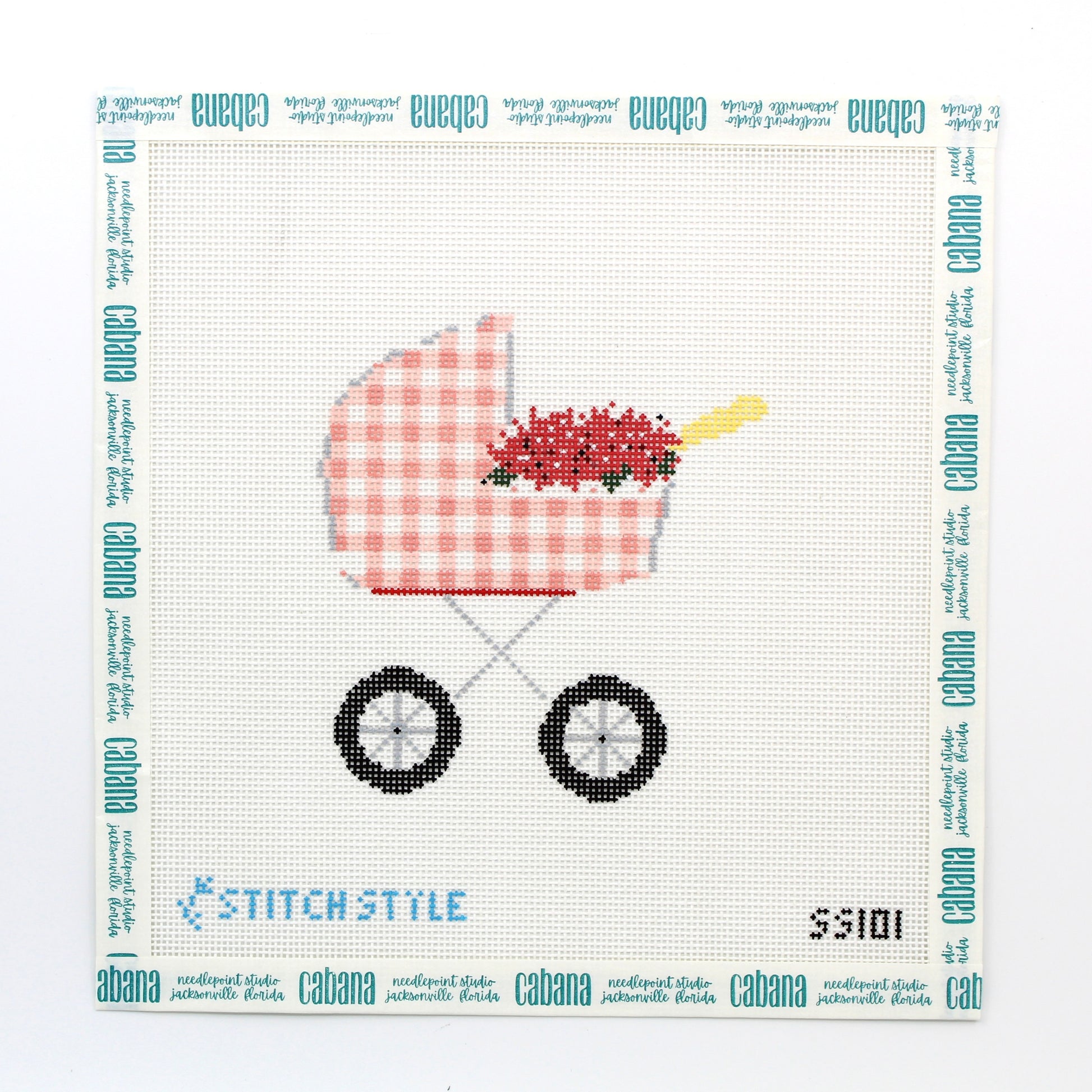Baby Carriage - Pink Gingham