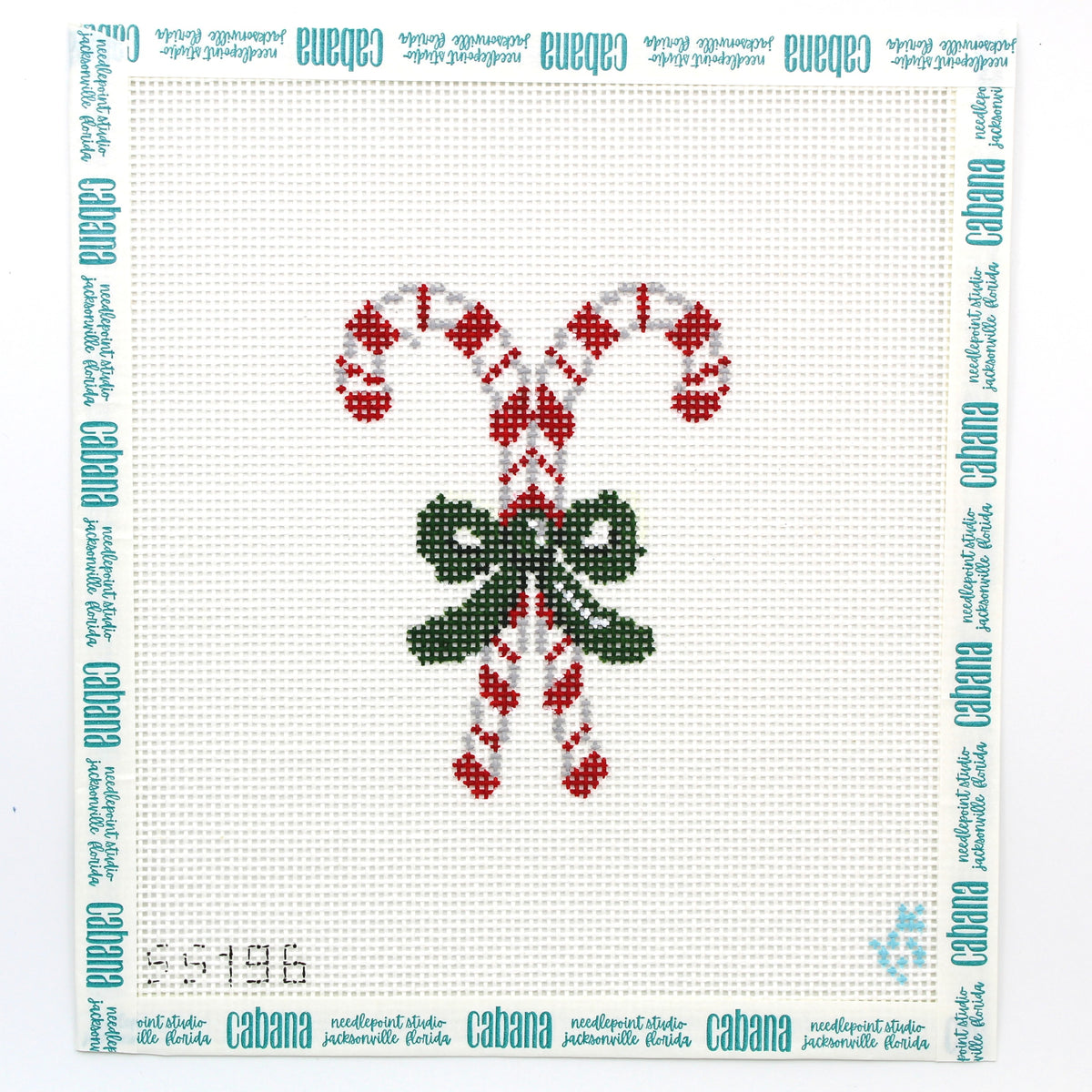 Candy Canes with Green Bow
