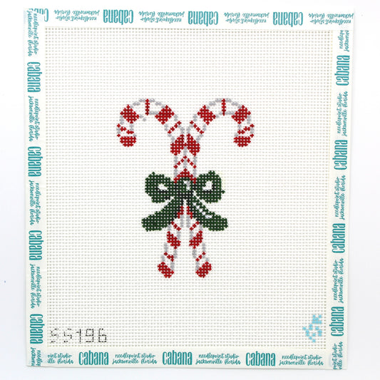Candy Canes with Green Bow
