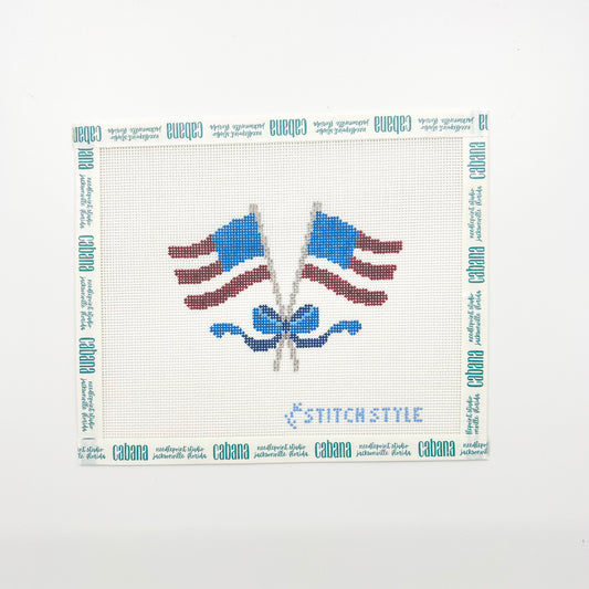 American Flags with Bow