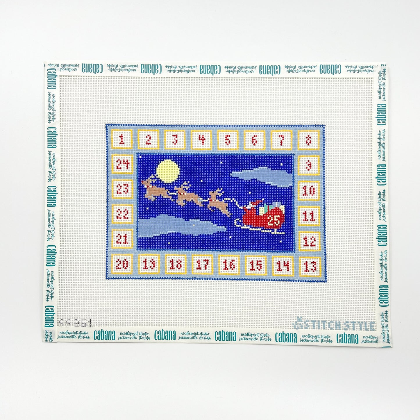Santa and Reindeer Advent Calendar 18 Mesh