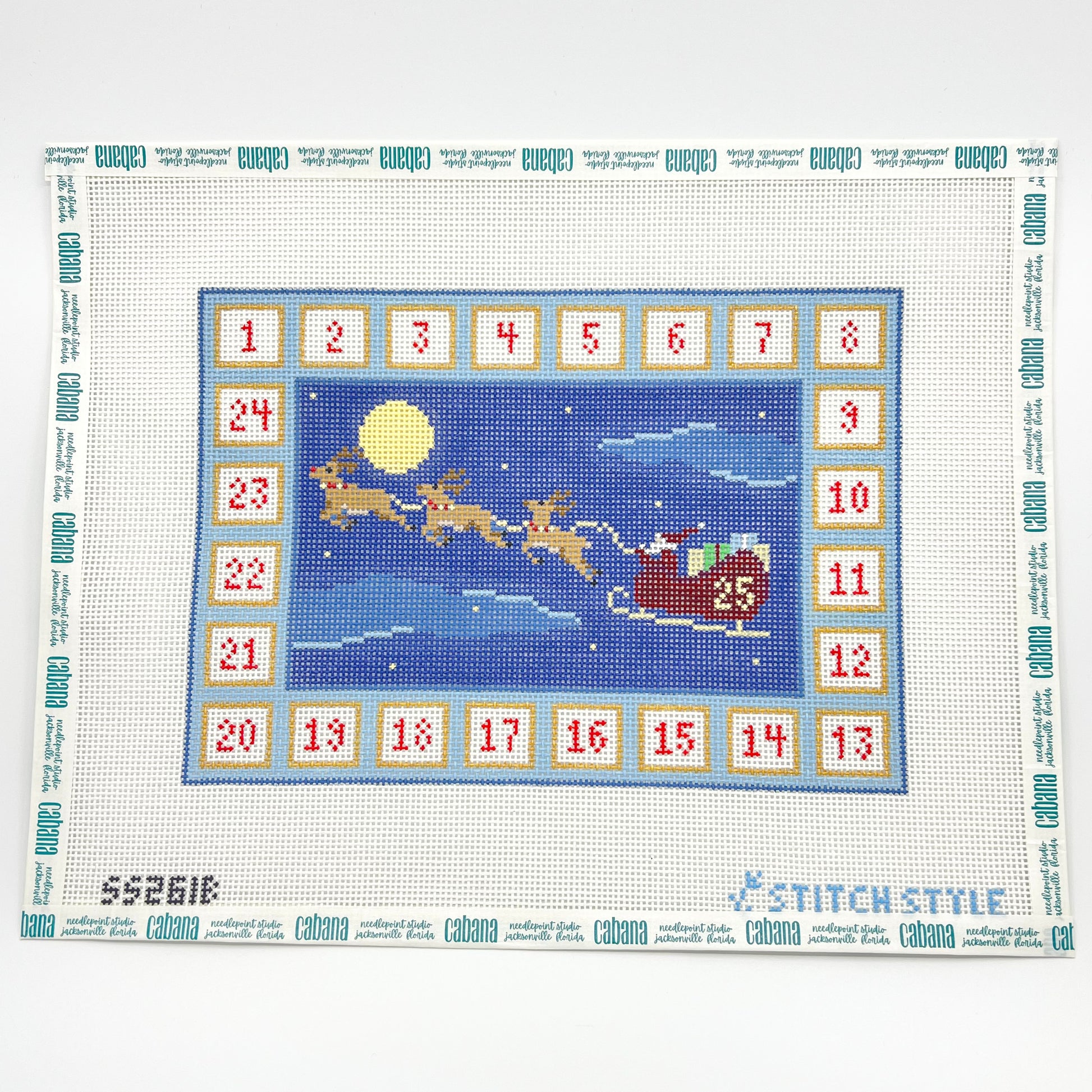 Santa and Reindeer Advent Calendar 13 Mesh