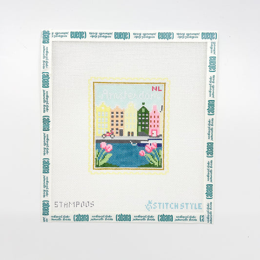 Amsterdam Travel Stamp