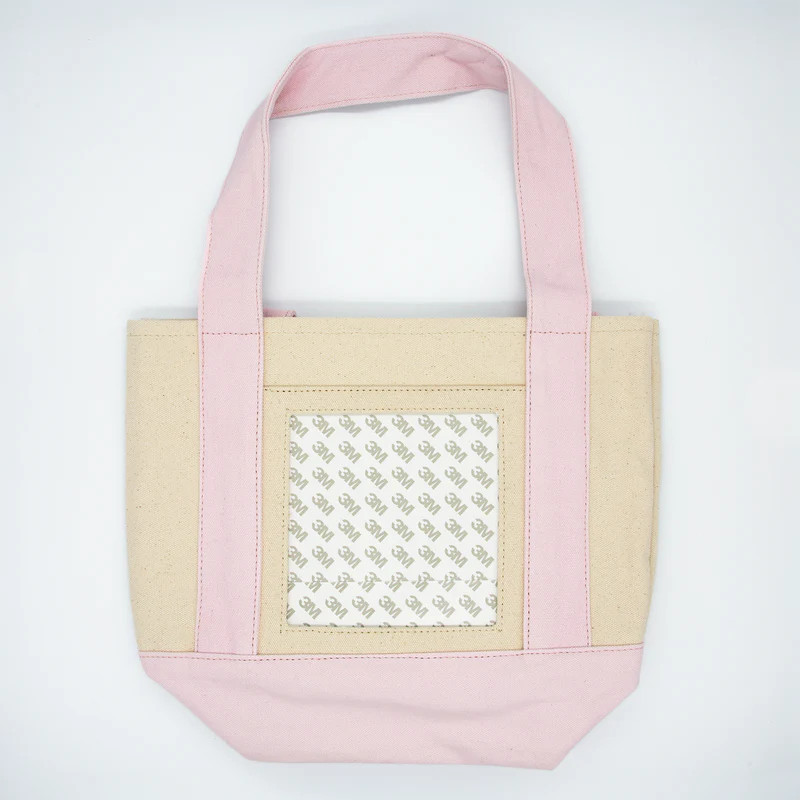 Small Self Finishing Tote Bag Light Pink