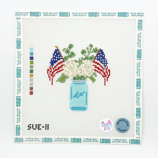 USA Flag Jar