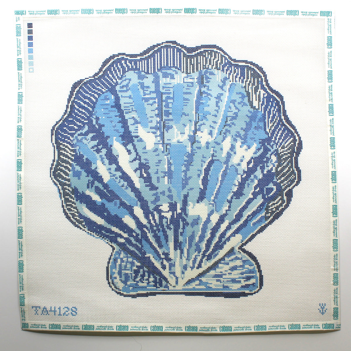 Scallop Pillow - Blue