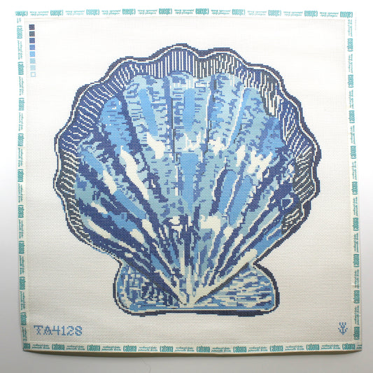 Scallop Pillow - Blue