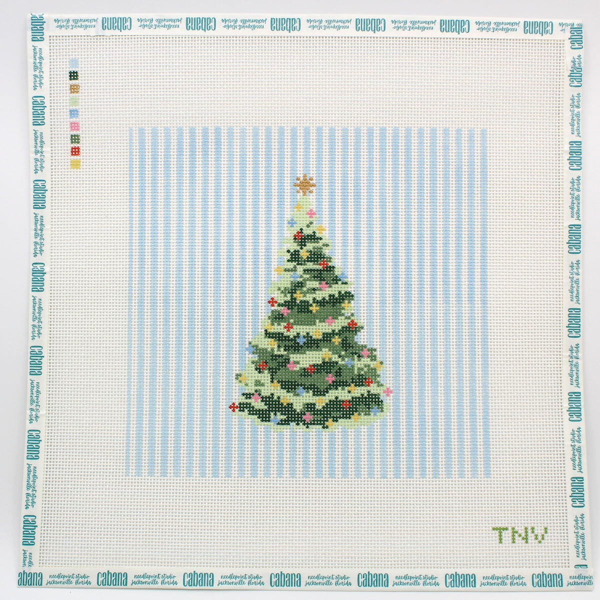 Christmas Tree on Stripes
