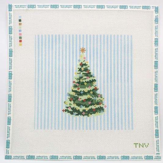 Christmas Tree on Stripes