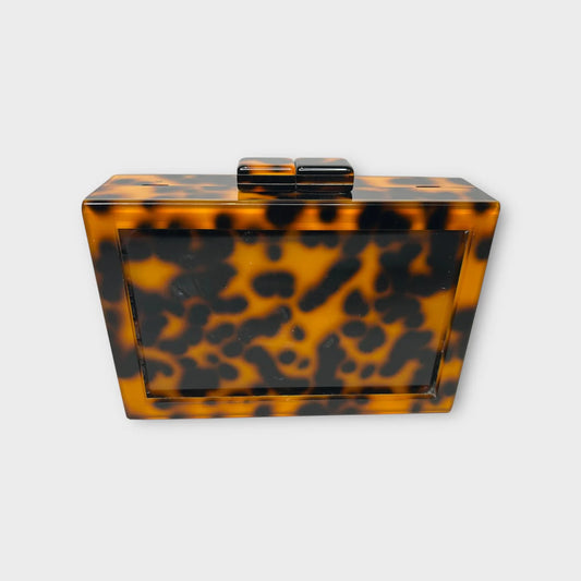 Self Finishing Acrylic Clutch - Tortoise