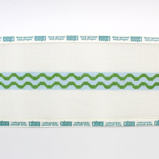 Squiggle Hat Band - Blue/Green