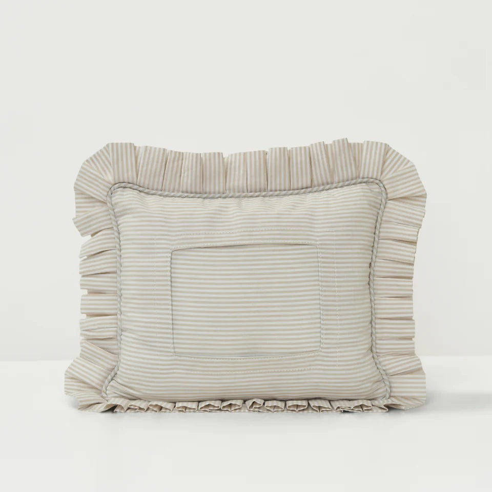 Swappable Self Finishing Pillow - Neutral Stripe