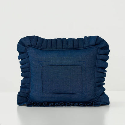 Swappable Self Finishing Pillow - Medium Wash Denim