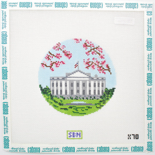 White House with Cherry Blossoms