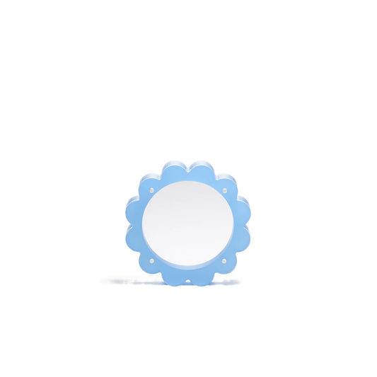 4" Circle Blue Scallop Acrylic Frame