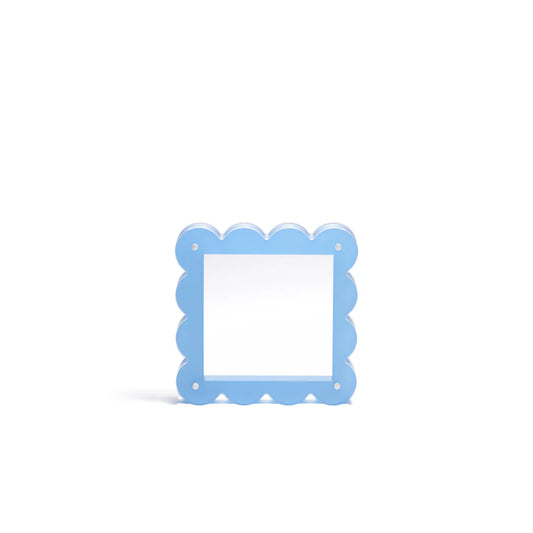4" Square Blue Scallop Acrylic Frame