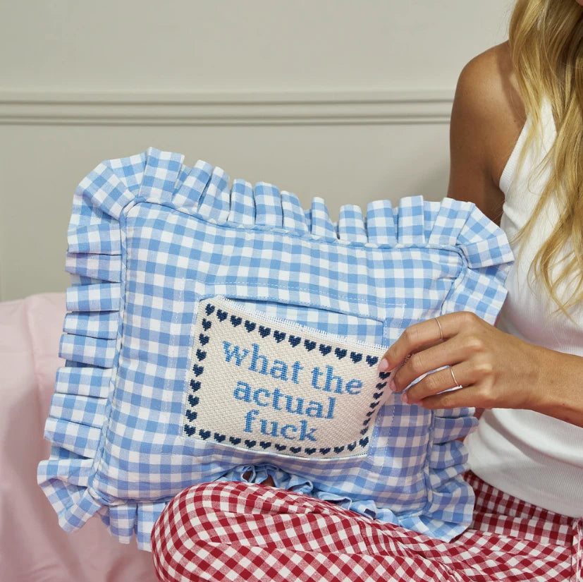 Swappable Self Finishing Pillow - Medium Wash Denim